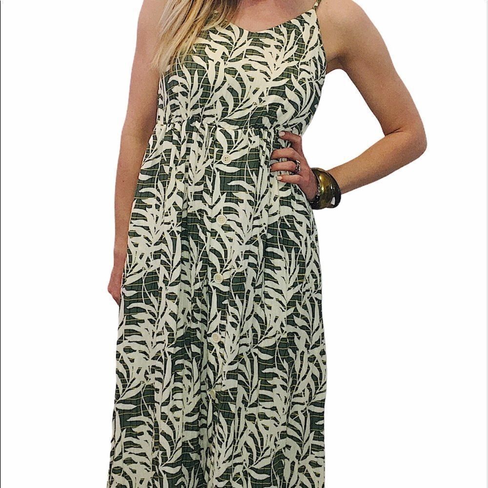 NWT THEKORNER PARIS Tropical Print Midi Dress - Picture 2 of 5